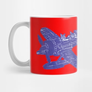 Little Floatplane, Blue Mug